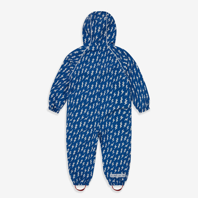 EcoSplash Waterproof Fleece Lined Puddle Suit Blue Lightning